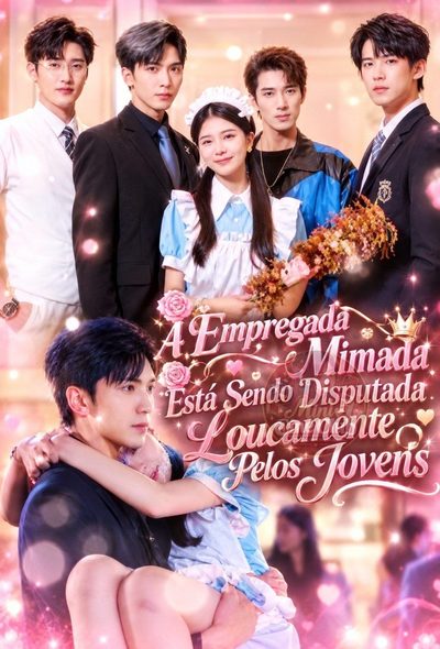 Capa da miniss&eacute;rie A Empregada Mimada Está Sendo Disputada Loucamente Pelos Jovens Rich Boys Fight Over Me