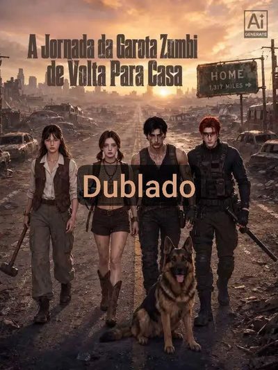 Capa da miniss&eacute;rie A Jornada da Garota Zumbi de Volta Pra Casa -