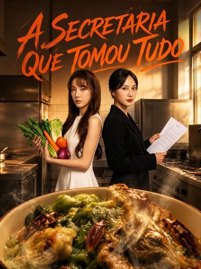 Capa da miniss&eacute;rie A Secretária que Tomou Tudo