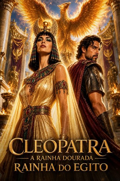 Capa da miniss&eacute;rie Cleópatra: a Rainha Dourada