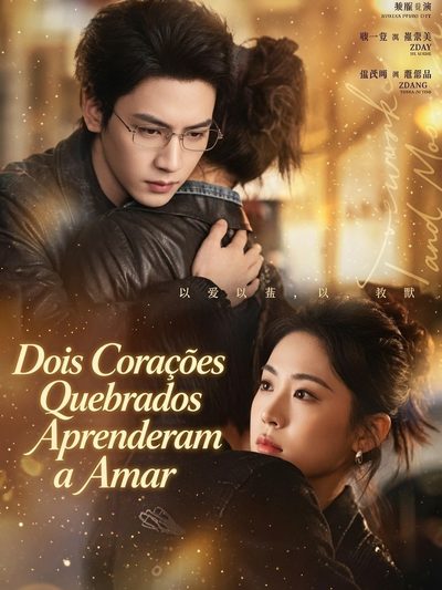 Capa da miniss&eacute;rie Dois Corações Quebrados Aprenderam a Amar Fogos e Luar