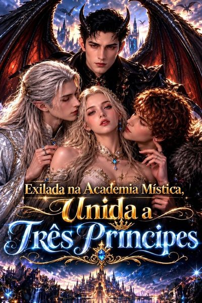 Capa da miniss&eacute;rie Exilada na Academia Mística, Unida a Três Príncipes