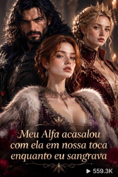 Capa da miniss&eacute;rie Meu Alfa Acasalou com Ela em Nossa Toca Enquanto Eu Sangrava -