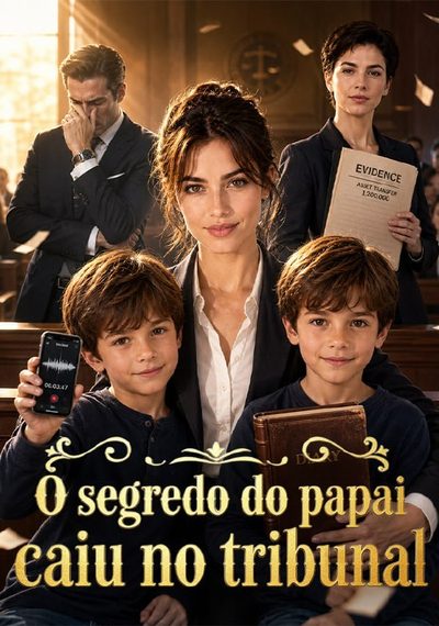 Capa da miniss&eacute;rie O Segredo do Papai Caiu no Tribunal