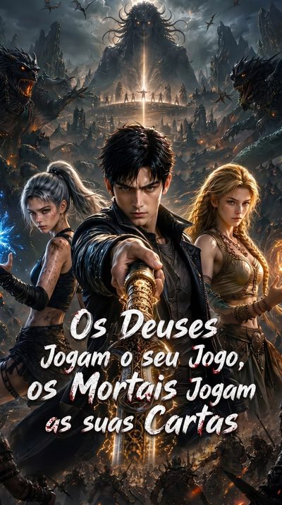 Capa da miniss&eacute;rie Os Deuses Jogam o Seu Jogo, os Mortais Jogam as Suas Cartas