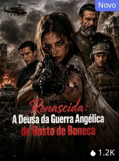 Capa da miniss&eacute;rie Renascida: a Deusa da Guerra Angélica de Rosto e Boca