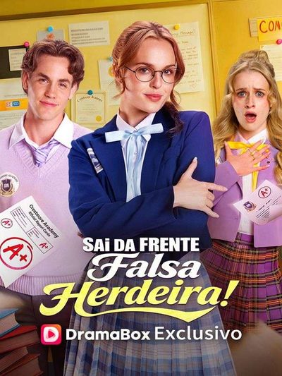 Capa da miniss&eacute;rie Sai da Frente Falsa Herdeira!