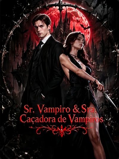 Capa da miniss&eacute;rie Sr. Vampiro e Sra Caçadora de Vampiros