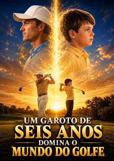Capa da miniss&eacute;rie Um Garoto de Seis Anos Domina o Mundo do Golfe