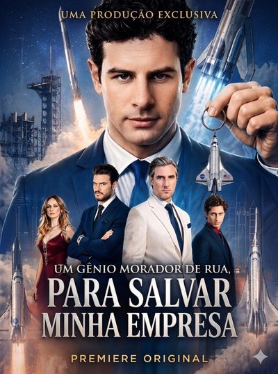 Capa da miniss&eacute;rie Um Gênio Morador de Rua para Salvar Minha Empresa