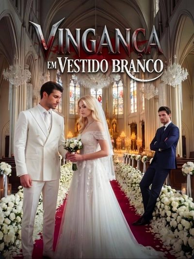 Capa da miniss&eacute;rie Vingança em Vestido Branco Curta